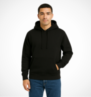 Classic Fleece Hoodie for Men & Women – 80% Cotton, 20% Polyester, Soft Lining, Kangaroo Pocket, Rib Cuffs, Adjustable Hood, Custom Logo, Warm, Durable, Multiple Colors, All Sizes, Machine Washable